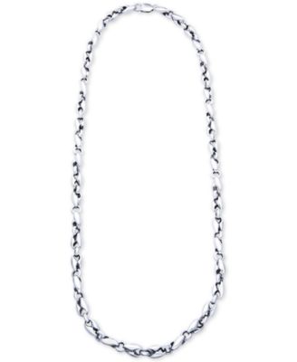 Macy's - Men's Polished Chai Link 24" Chain Necklace in Sterling Silver