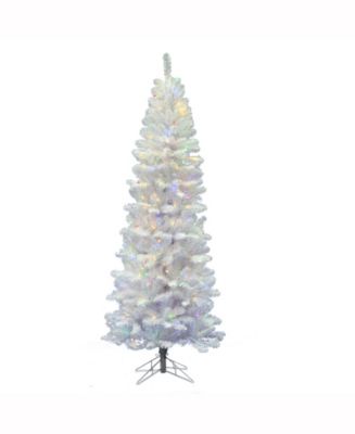 トリクラ、ジェムナイト、電光雪花軸 Vickerman 4.5 ft White Salem Pencil Pine Artificial Christmas Tree