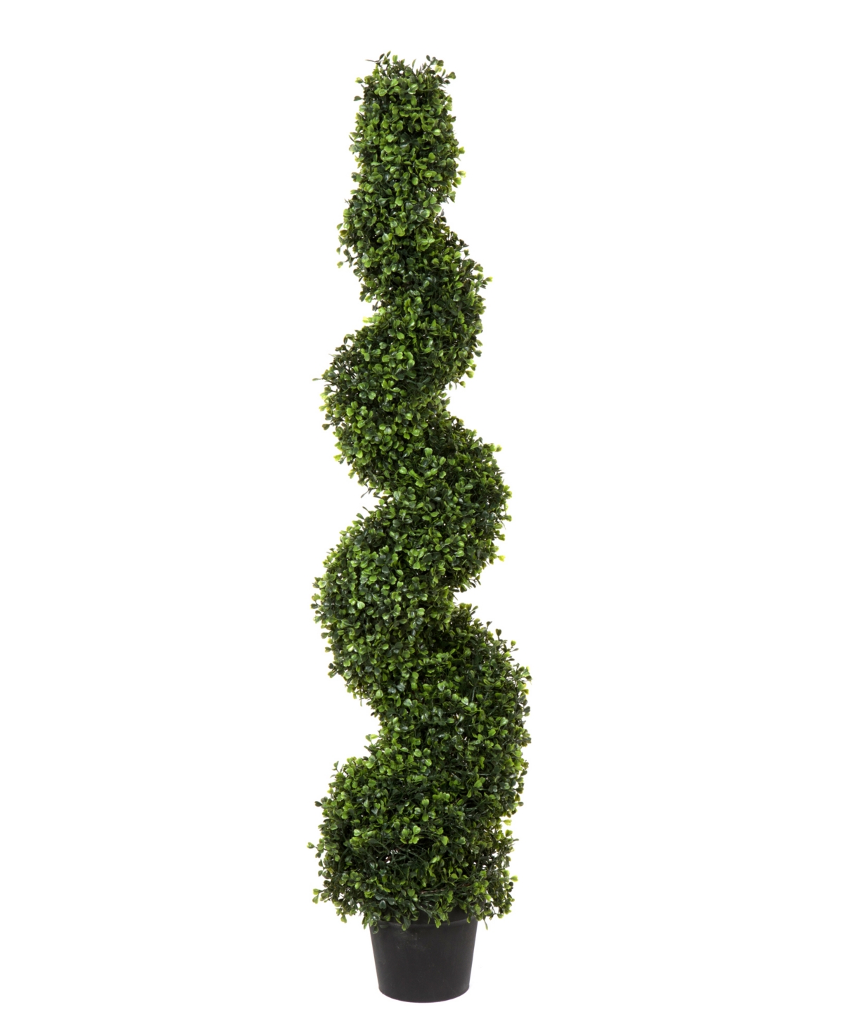 Vickerman 4' Artificial Potted Green Boxwood Spiral Tree In No Color