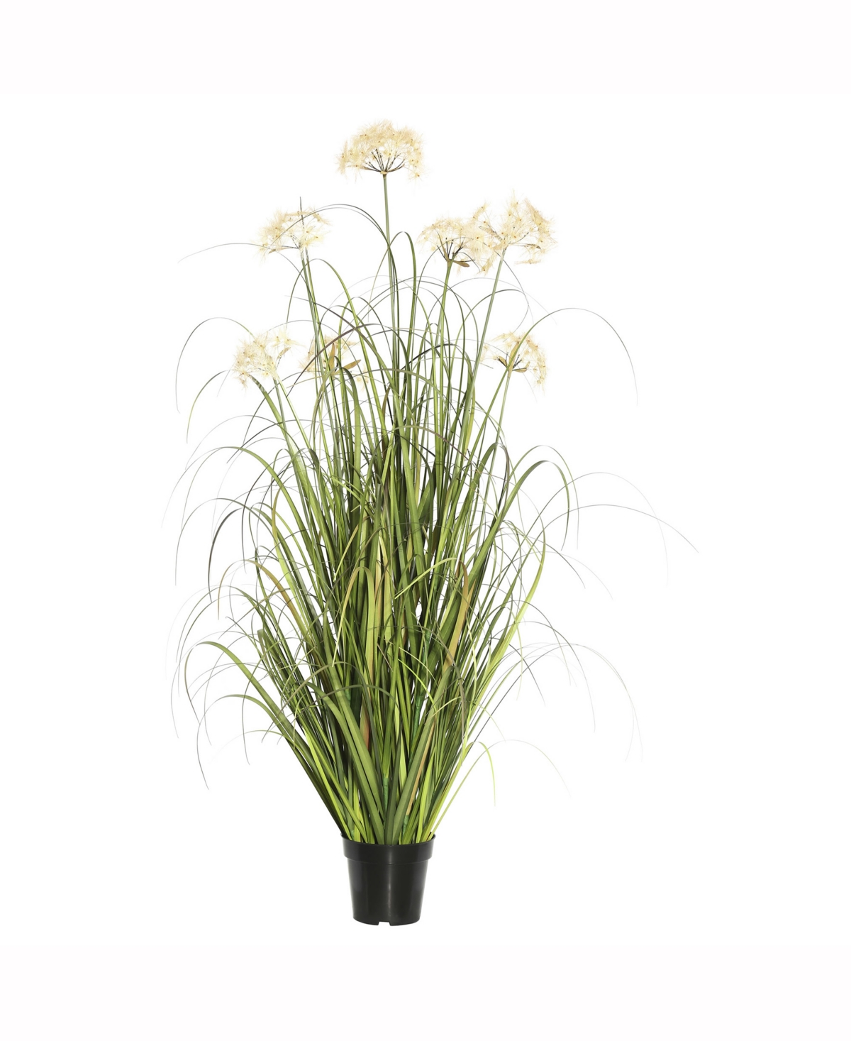 48" Artificial Green Grass X 163 Features 5 Cream Dandelions