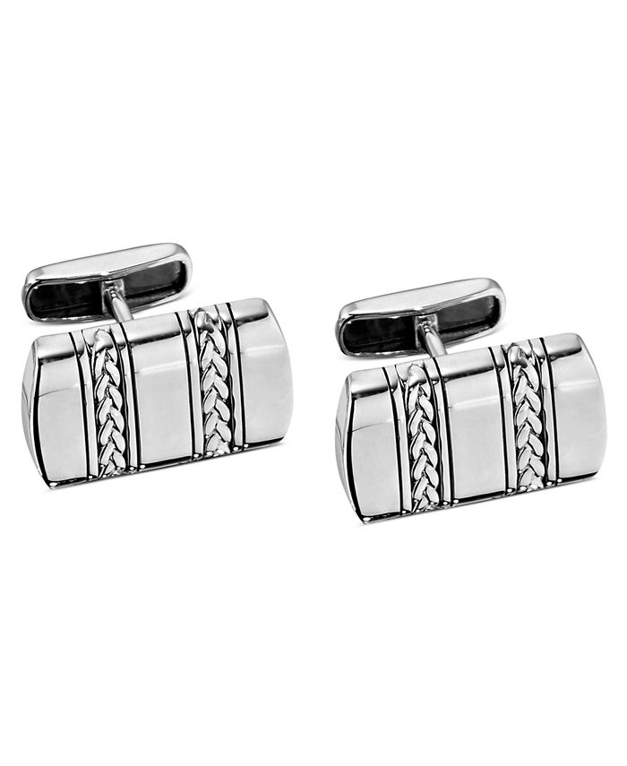 Macy's Men's Sterling Silver Cuff Links, Braided Cuff Links Macy's