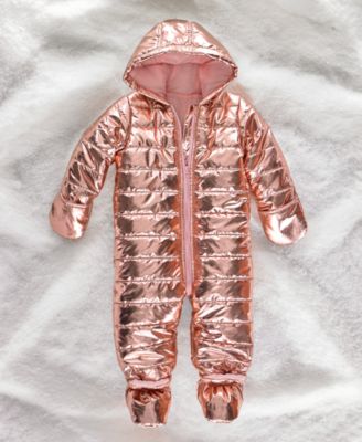 First Impressions Baby Girls Metallic Puffer Snowsuit Created for Macy s Macy s