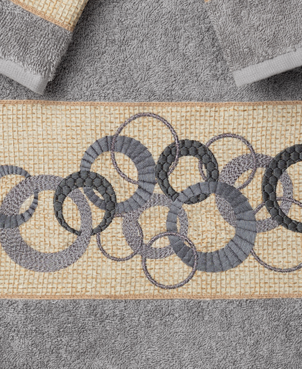 Linum Home Annabelle 3-pc. Embellished Towel Set In Gray