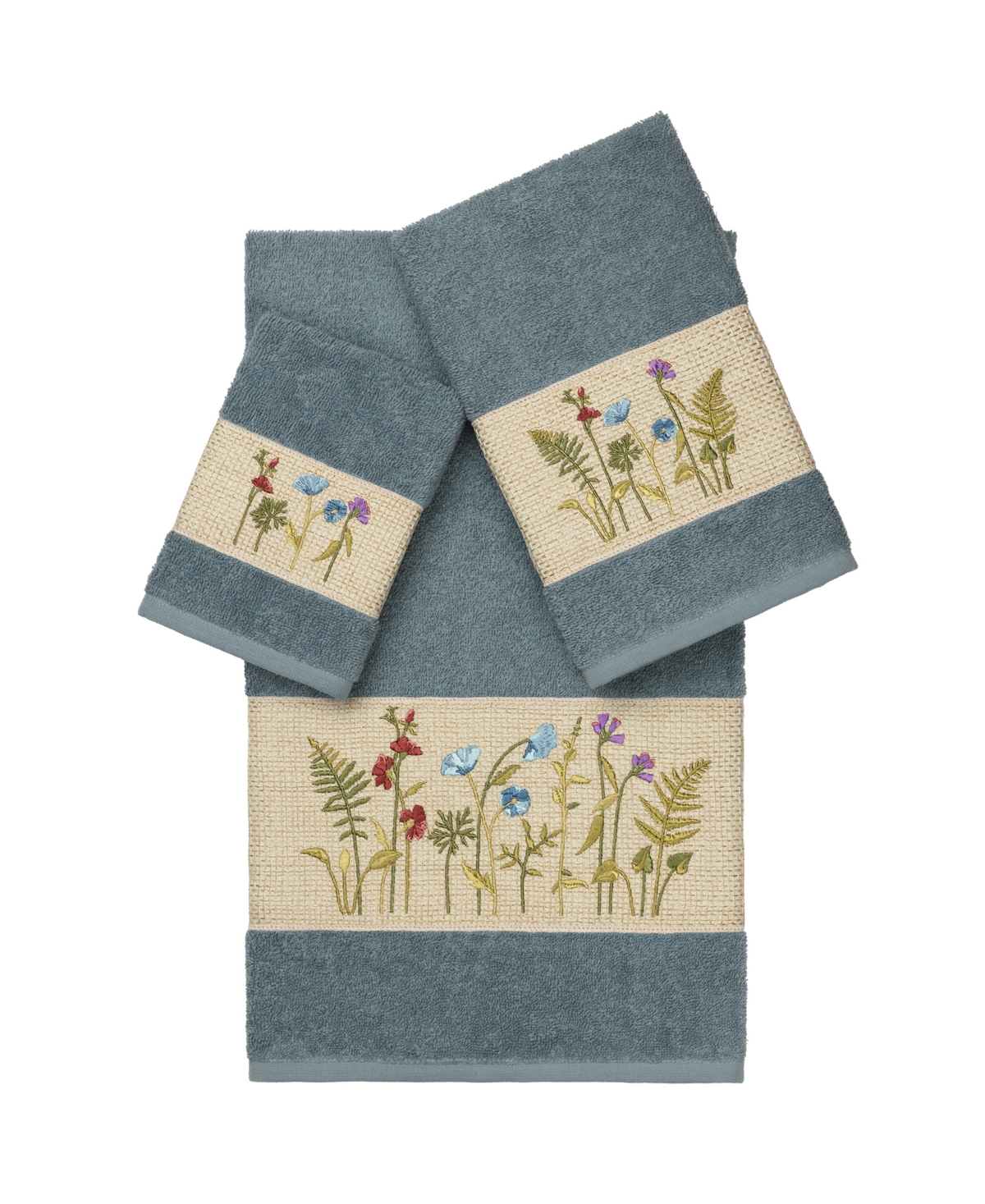 Linum Home Serenity 3-pc. Embellished Towel Set Bedding