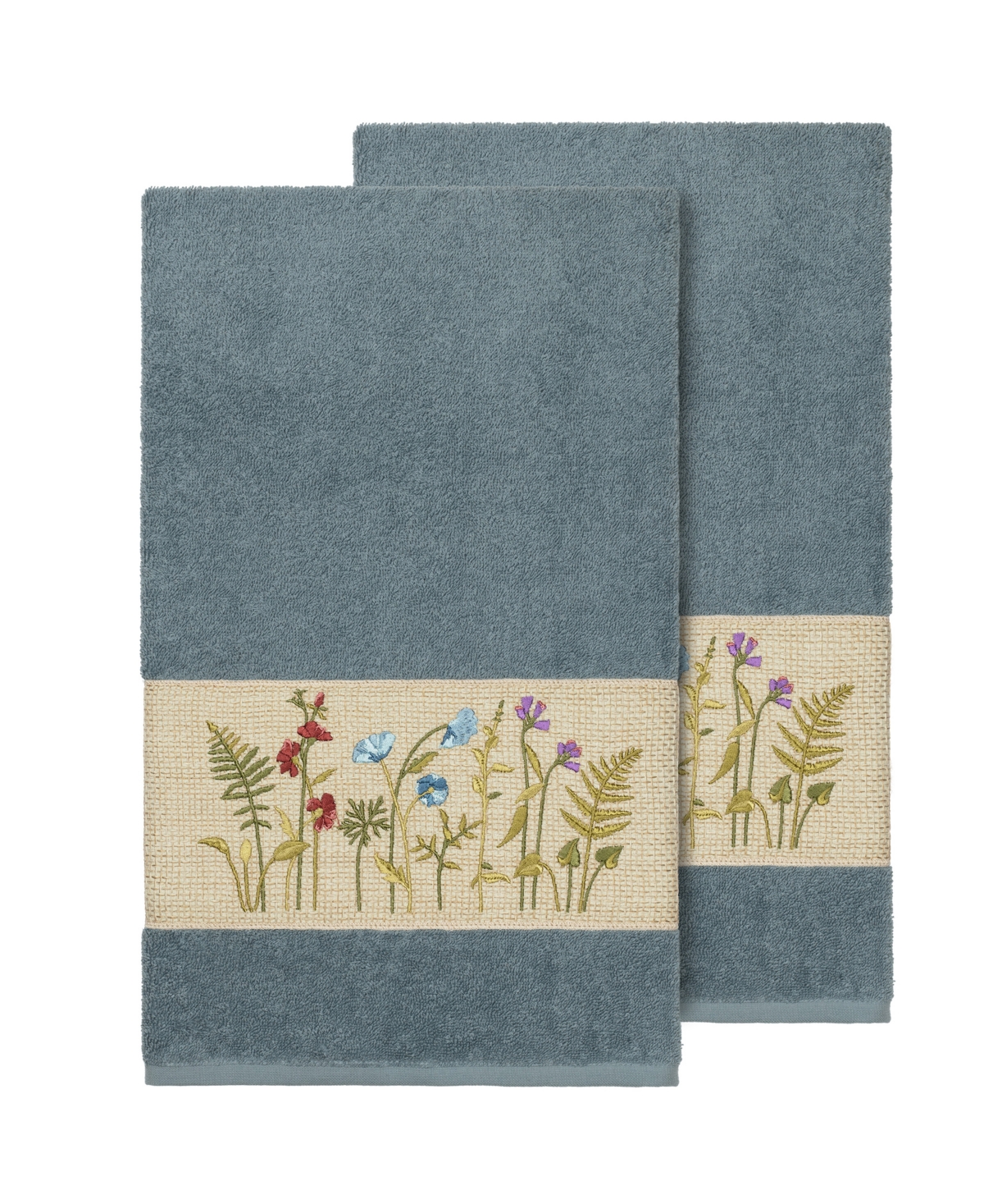 Linum Home Serenity 2-pc. Embellished Bath Towel Set