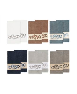 Linum Home Annabelle 2-Pc. Embellished Bath Towel Set