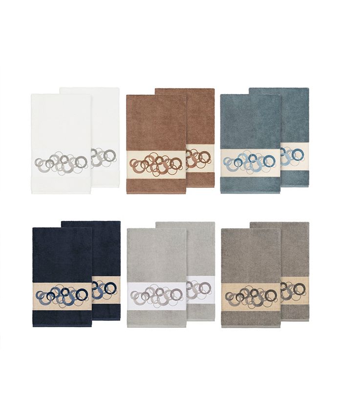 Linum Home - ANNABELLE 2PC Embellished Bath Towel Set