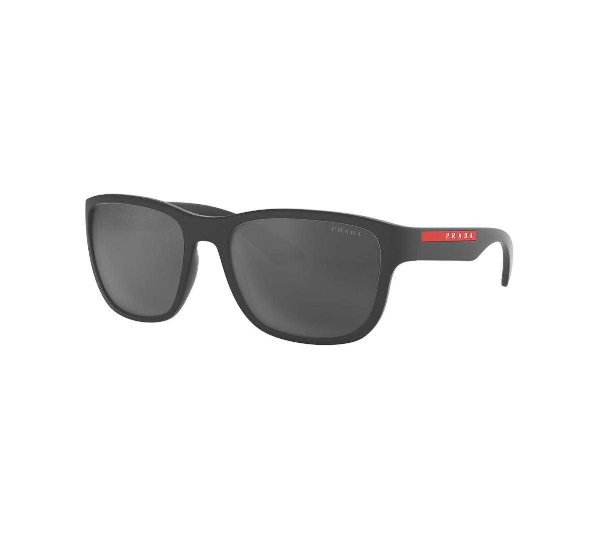 Prada Men's Sunglasses, Ps 01us In Grey Rubber,grey Mirror Black