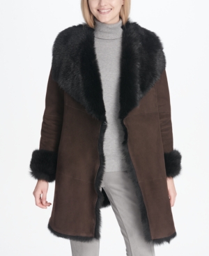 image of Calvin Klein Shearling Toscana Coat
