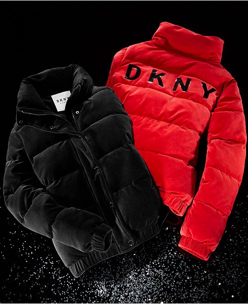 Dkny Sport Velour Puffer Coat Reviews Jackets Blazers