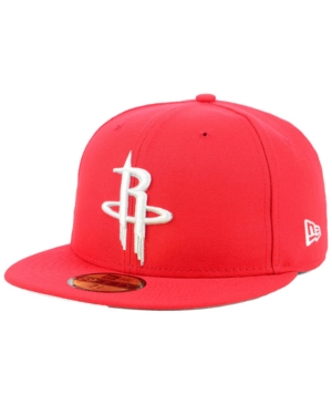 New Era Houston Rockets Basic 59fifty Fitted Cap 2018 In Red