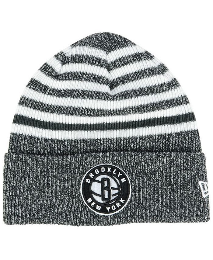 New Era Brooklyn Nets Striped Cuff Knit Hat Macy's