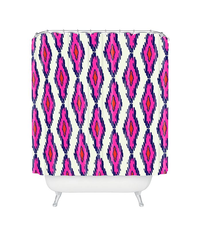 Deny Designs Holli Zollinger Ikat Pink And Navy Shower Curtain Macy's