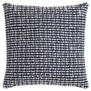 Rizzy Home Textured Striped Polyester Filled Decorative Pillow, 20" X 20" In Blue