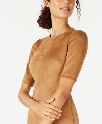 Anne klein faux suede dress store