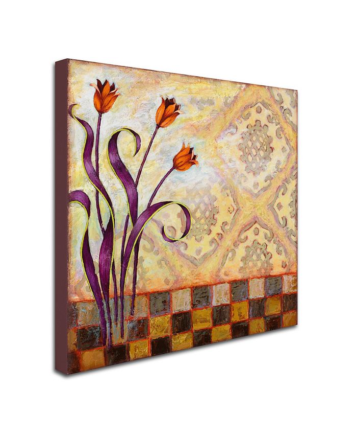 Trademark Global Rachel Paxton 'Flowers and Tiles' Canvas Art, 18