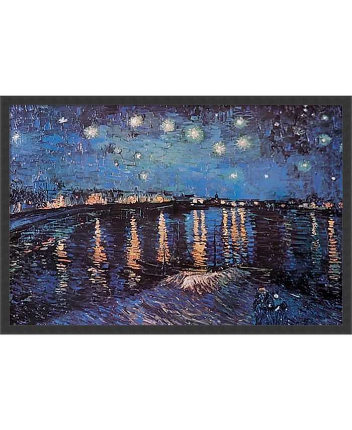 Amanti Art - Starlight Over the Rhone by Vincent van Gogh- 37x25 Framed Art Print