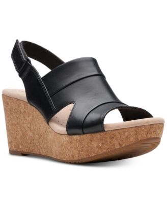 macy's clarks wedge sandals