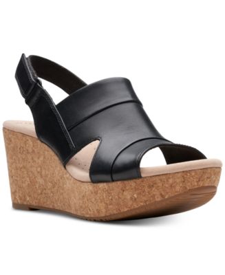 Clarks collection women's store annadel ivory wedge sandals