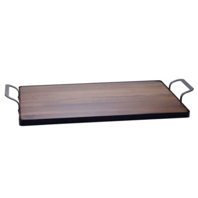 Certified International - Acacia Wood Tray with Metal Frame