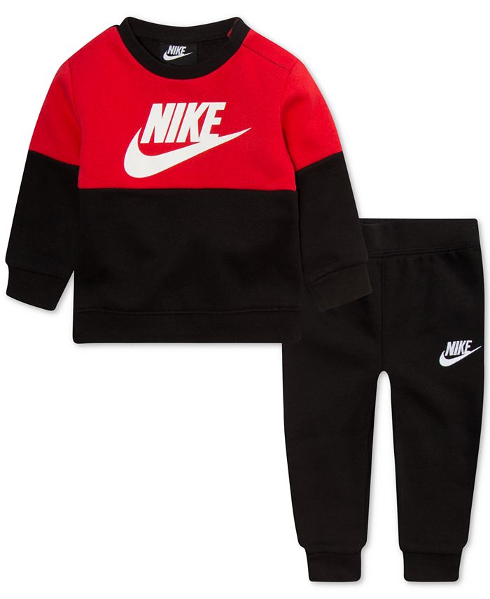 Nike Toddler Boys 2-Pc. Air Colorblocked Fleece Top & Jogger Pants Set ...