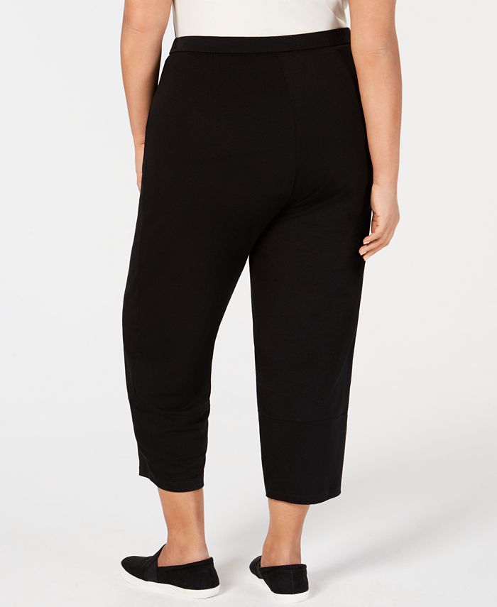 Eileen Fisher Plus Size Tencel Stretch Jersey Ankle Pants - Macy's