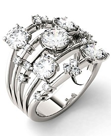 Moissanite Galaxy Fashion Ring (3-1/8 ct. t.w. Diamond Equivalent) in 14k White Gold