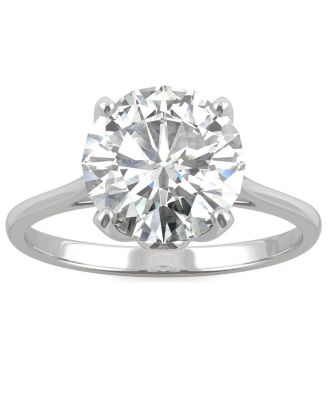 Moissanite Round Solitaire Ring (2-3/4 ct. tw. Diamond Equivalent) in 14k White Gold or 14k Yellow Gold