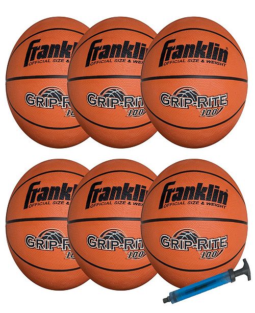 Franklin Sports Official Size Grip Rite 100 Team Basketball Pack