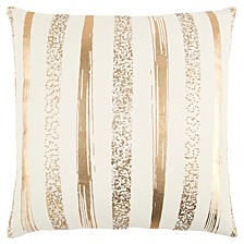 Striped Polyester Filled Decorative Pillow, 20" x 20"