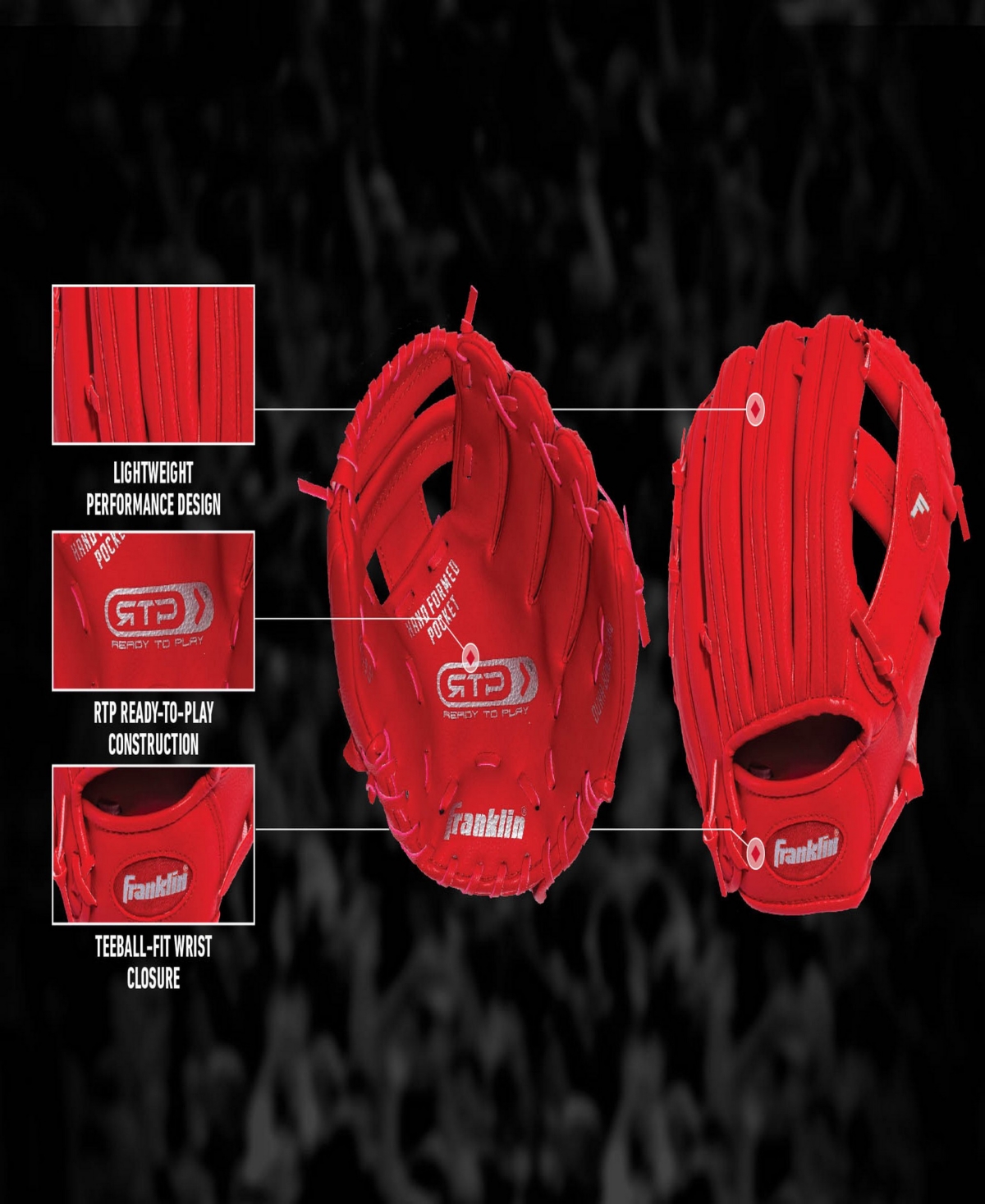 Franklin Sports Rtp Performance Teeball Glove And Ball Combo - Left Handed Thrower