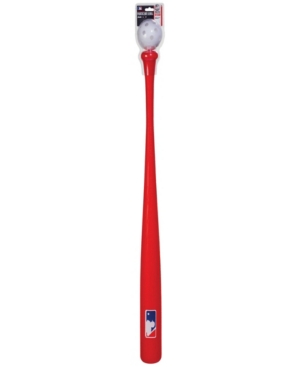 Franklin Sports Mlb 30" Authentic Plastic Bat & Ball Set In Red