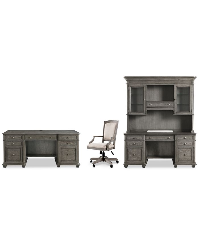 Furniture Sloane Home Office 4 Pc. Set Executive Desk Credenza