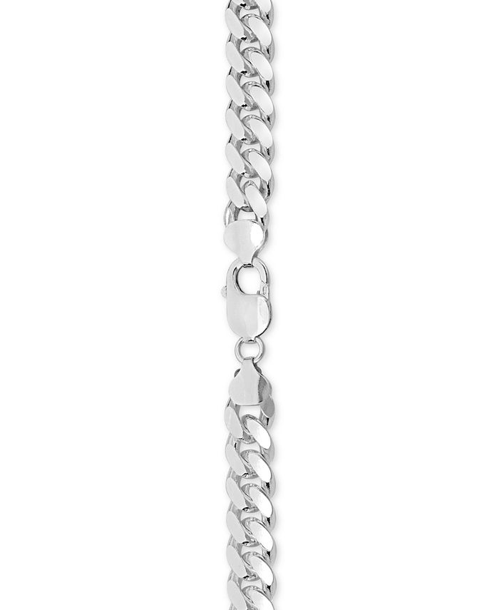 Macys Mens Cuban Link 22 Chain Necklace In Sterling Silver And Reviews Necklaces Jewelry 3469