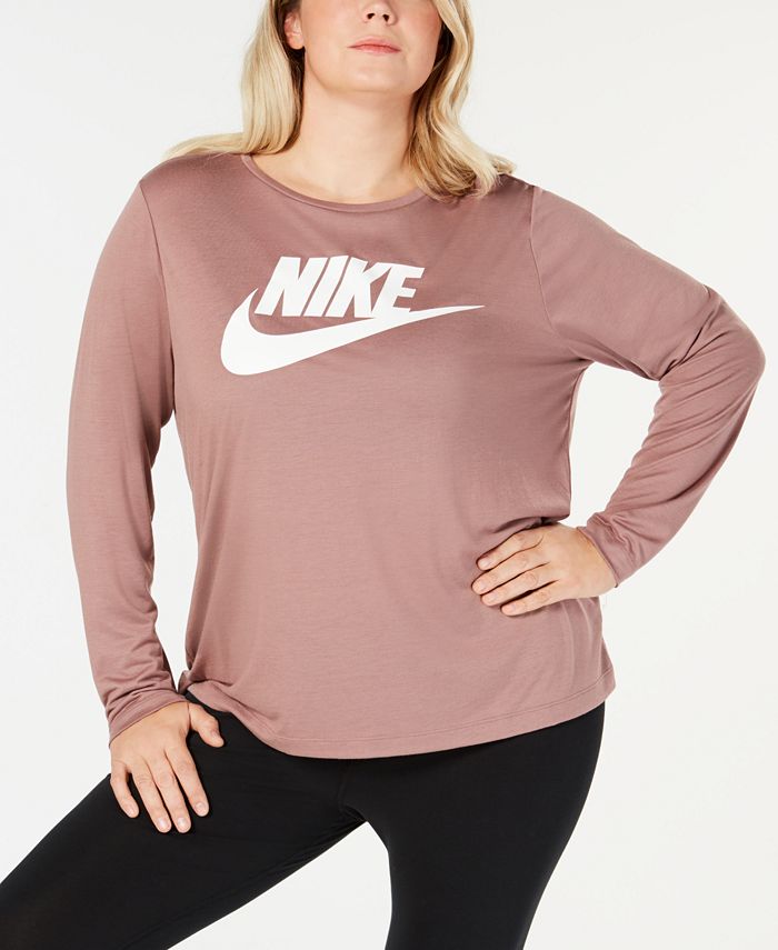 Nike plus size sportswear logo top macy s