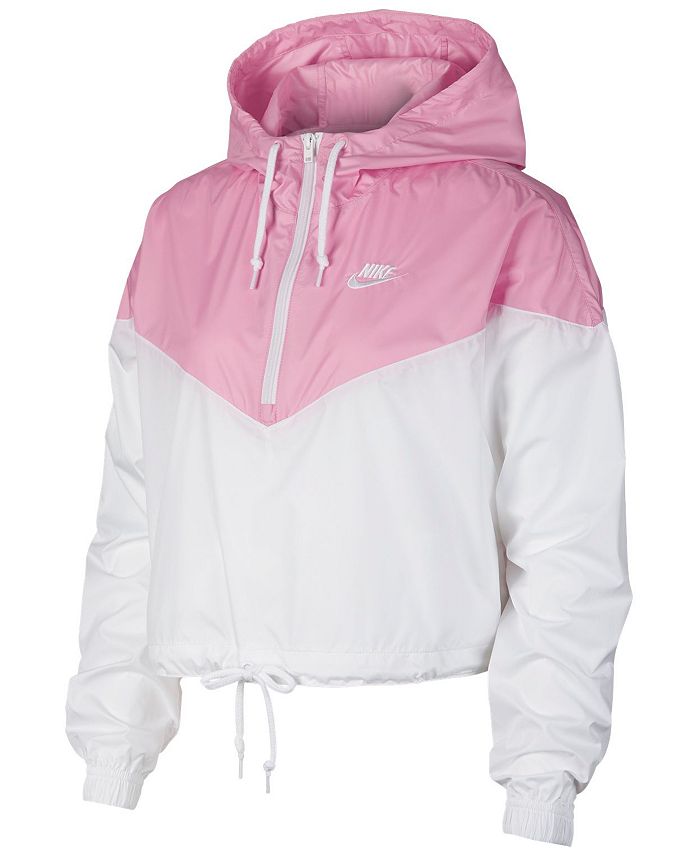 gastheer Moment achterzijde Nike Women's Sportswear Cropped Hooded Windbreaker - Macy's