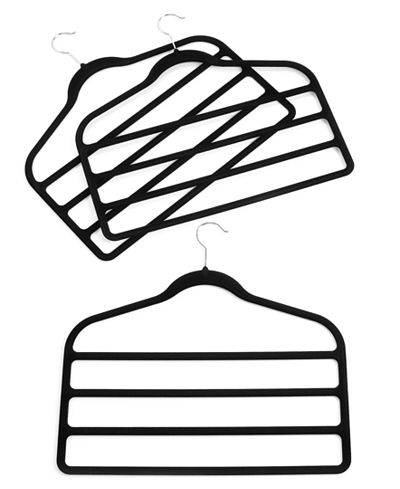 Neatfreak Pant Hangers, 3 Pack Felt 4 Tiered Clothes Hangers