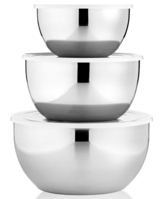 Martha Stewart Collection Covered Stainless Steel Mixing Bowls, Set Of ...