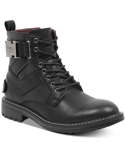 GUESS Men's Rebel Water-Resistant Lace-Up Boots & Reviews - All Men's ...