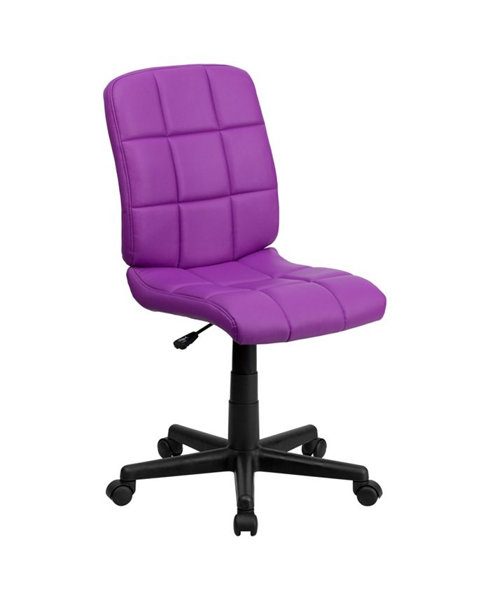 Flash Furniture MidBack Purple Quilted Vinyl Swivel Task Chair Macy's