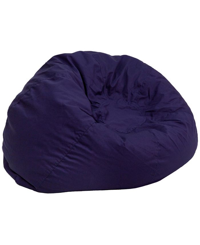 Flash Furniture Oversized Solid Navy Blue Bean Bag Chair Macy's