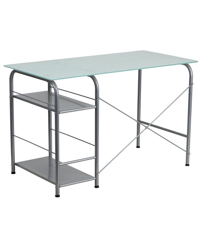 Flash Furniture Glass Computer Desk With Open Storage Macy's