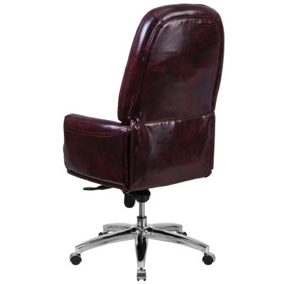 Flash Furniture High Back Traditional Tufted Burgundy Leather ...