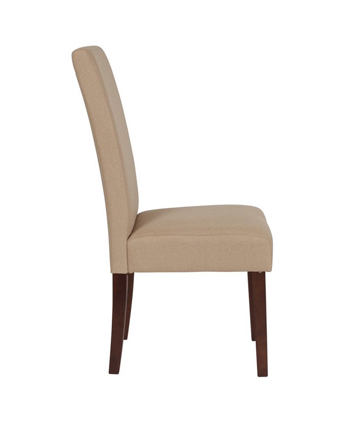 Flash Furniture Greenwich Series Beige Fabric Parsons Chair & Reviews ...