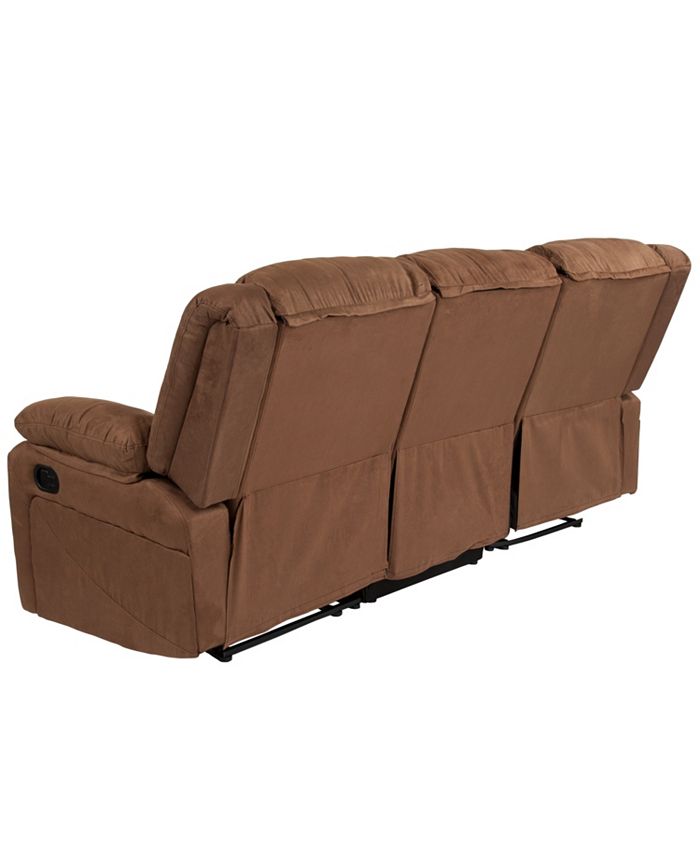 Flash Furniture Harmony Series Chocolate Brown Microfiber Sofa With Two