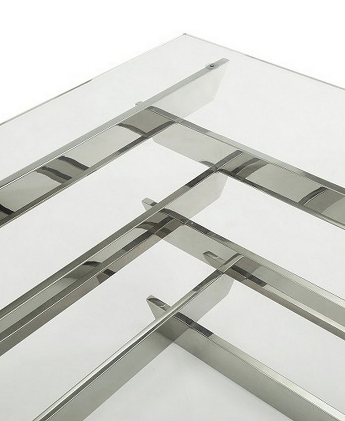 VIG Furniture Modrest Upton Modern Square Glass Coffee Table Macy's