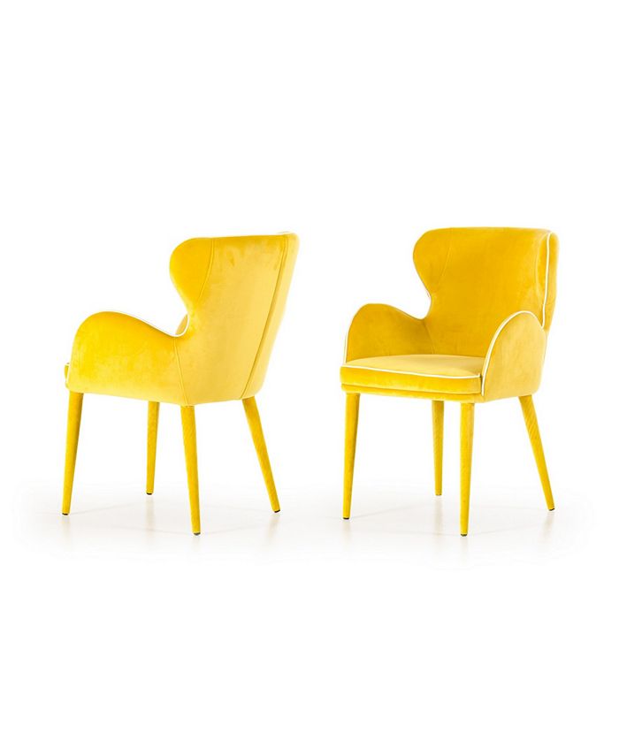 VIG Furniture Modrest Tigard Modern Green Fabric Dining Chair Macy's