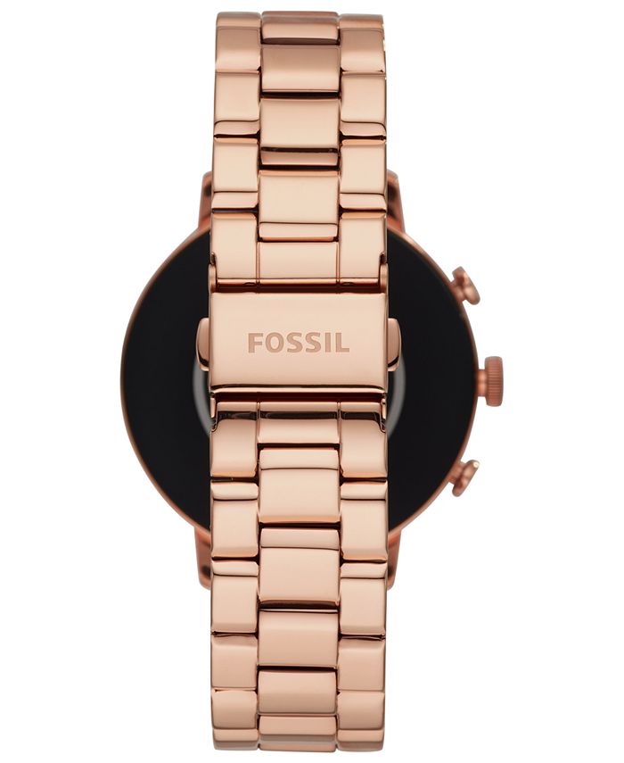 Fossil Q Women's Venture Rose Gold-Tone Stainless Steel Bracelet ...