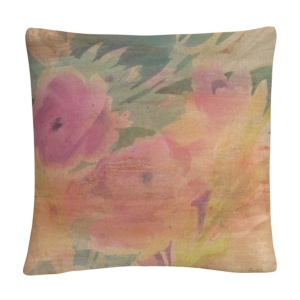 Baldwin Sheila Golden Garden Nostalgia Pink Modern Motif Decorative Pillow, 16" X 16" In Multi