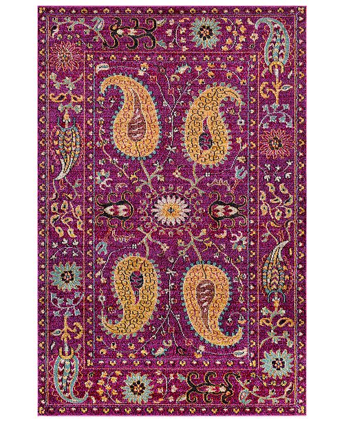 Surya Closeout Anika Ani 1012 Bright Pink 5 3 X 7 3 Area Rug Reviews Rugs Macy S